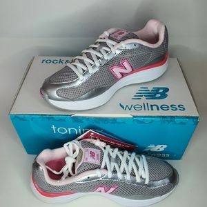 New Balance Silver and Pink Athletic Shoes